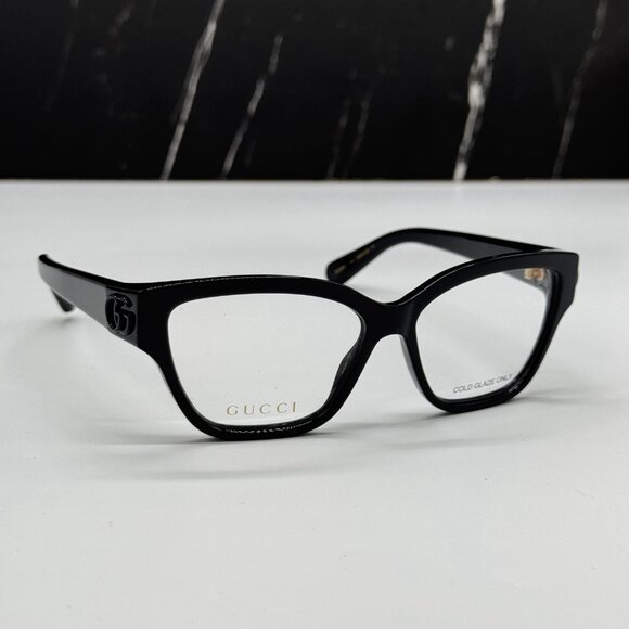 NEW GG1597O 001 GUCCI BLACK WOMEN GUCCI EYEGLASSES - Picture 1 of 11